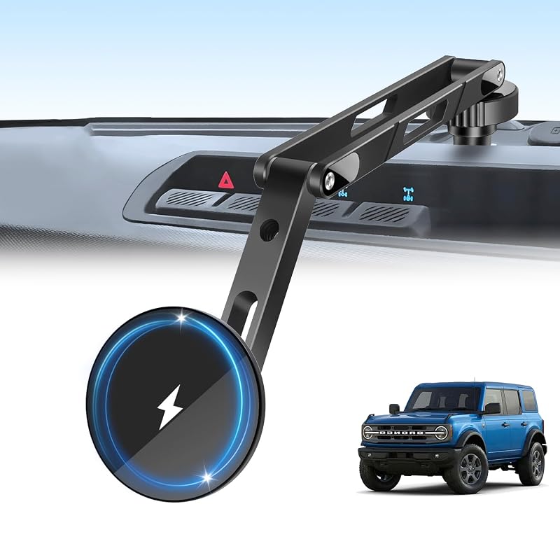 Suporte magnético para celular com carregamento sem fio Qi2 de 15 W para Ford Bronco 2021–2026, 2 ou 4 portas ANKEWAY AW-LM002