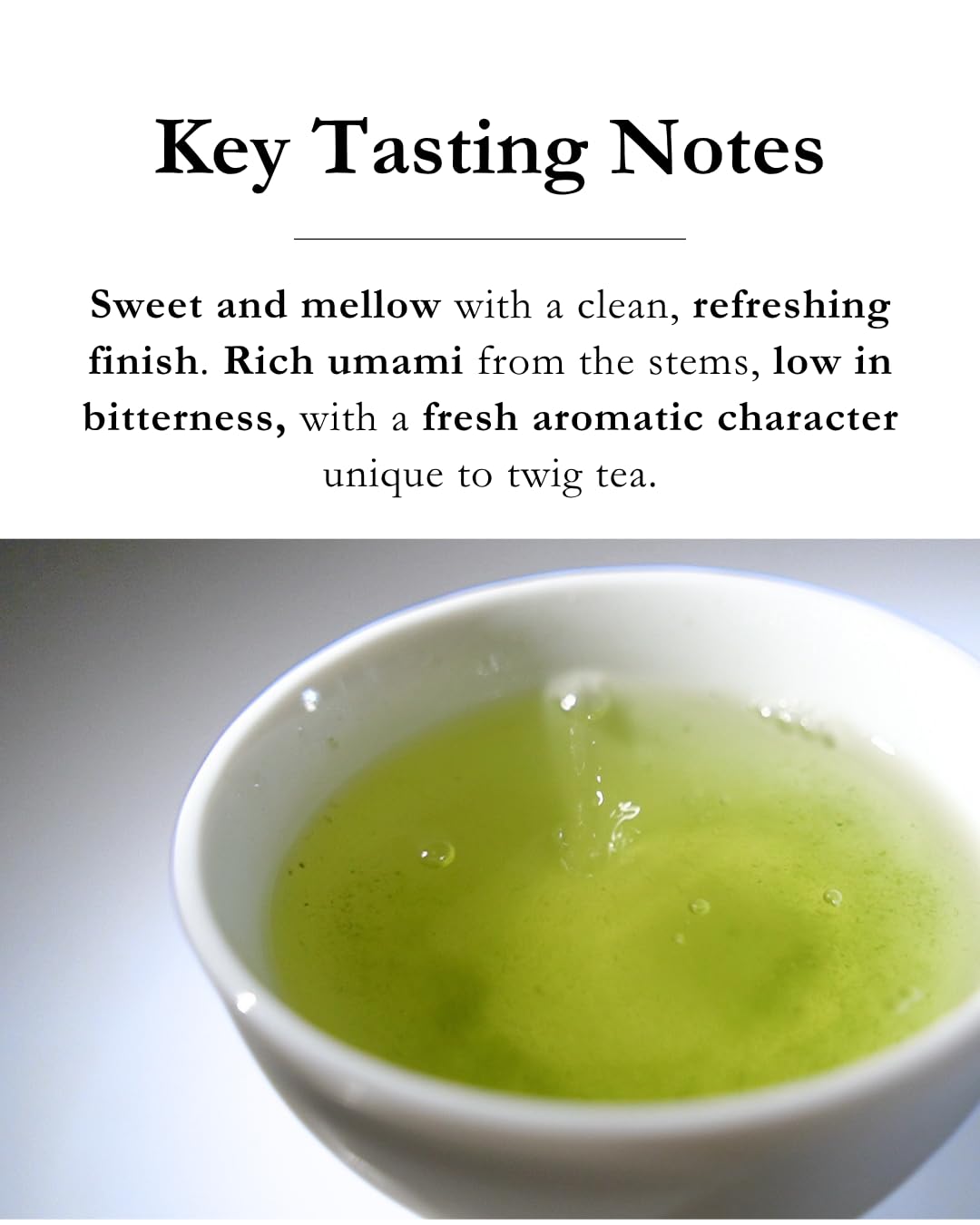 Emptea Kukicha Twig Tea Yame Shiraore - Shade-Grown Kabusecha, Umami-Rich Japanese Green Tea Loose Leaf, First Harvest from Yame Japan, Low Caffeine 2.82oz (80g)