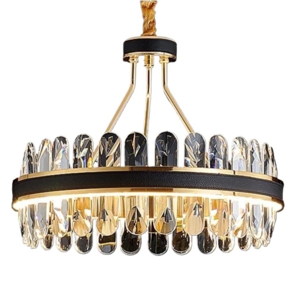CVdrtyED Kitchen Chandeliers Ceiling Light Modern Chandelier Crystal Round Pendant Light Hanging Lamp for Indoor Living Dining Room Bedroom Hanging Lamp(50cm)