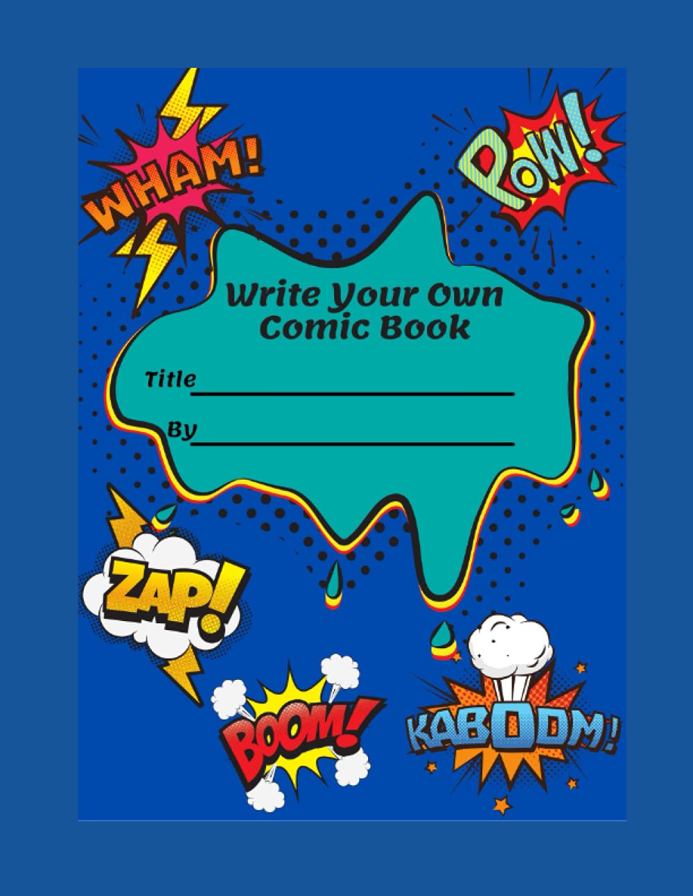 Write Your Own Comic Book for kids or adults! blank comic book Comic template. Create your own story. large size 8 x 11
