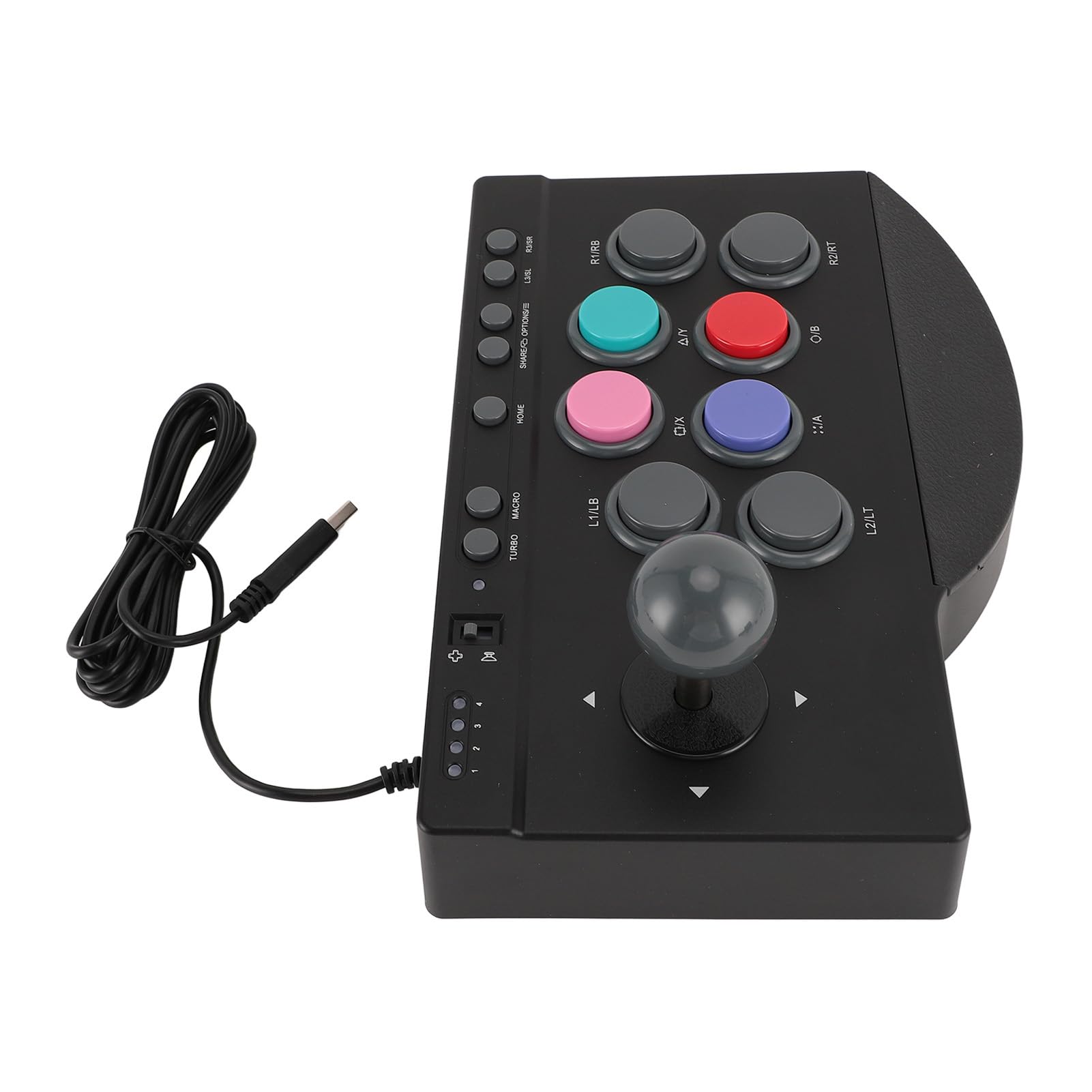 POENVFPO Walka Joystick z Funkcjami Makro, Duża kompatybilność Kontrolera Gier dla PC, Sterowanie Trybu dla Pudełek
