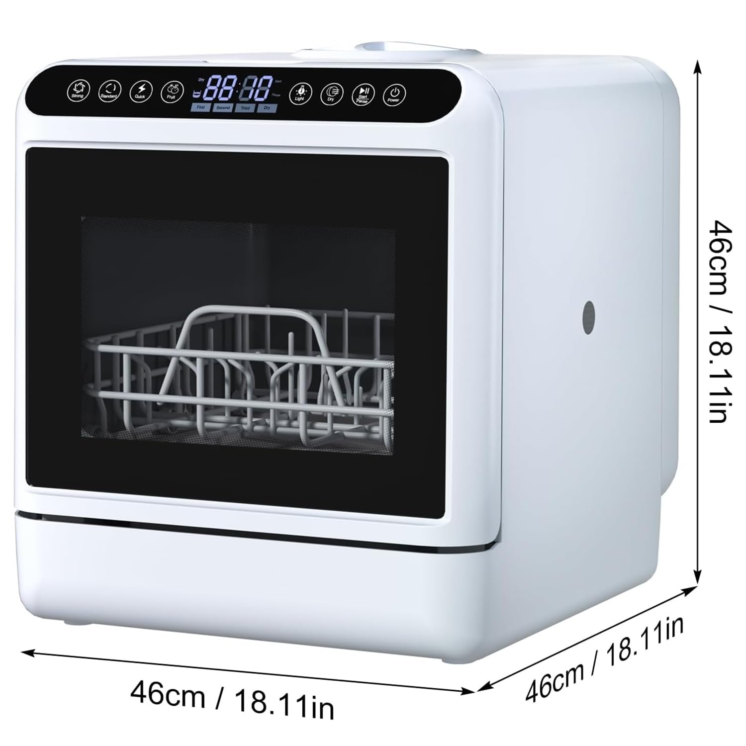 TsoLay Encimera De Lavavajillas Portátil, Lavavajillas De Encimera Inteligente Automático De 1000 W, 5 Configuraciones De Lugar, Rejilla De 2 Niveles Y Brazo De 2 Rociadores, para Apartamentos