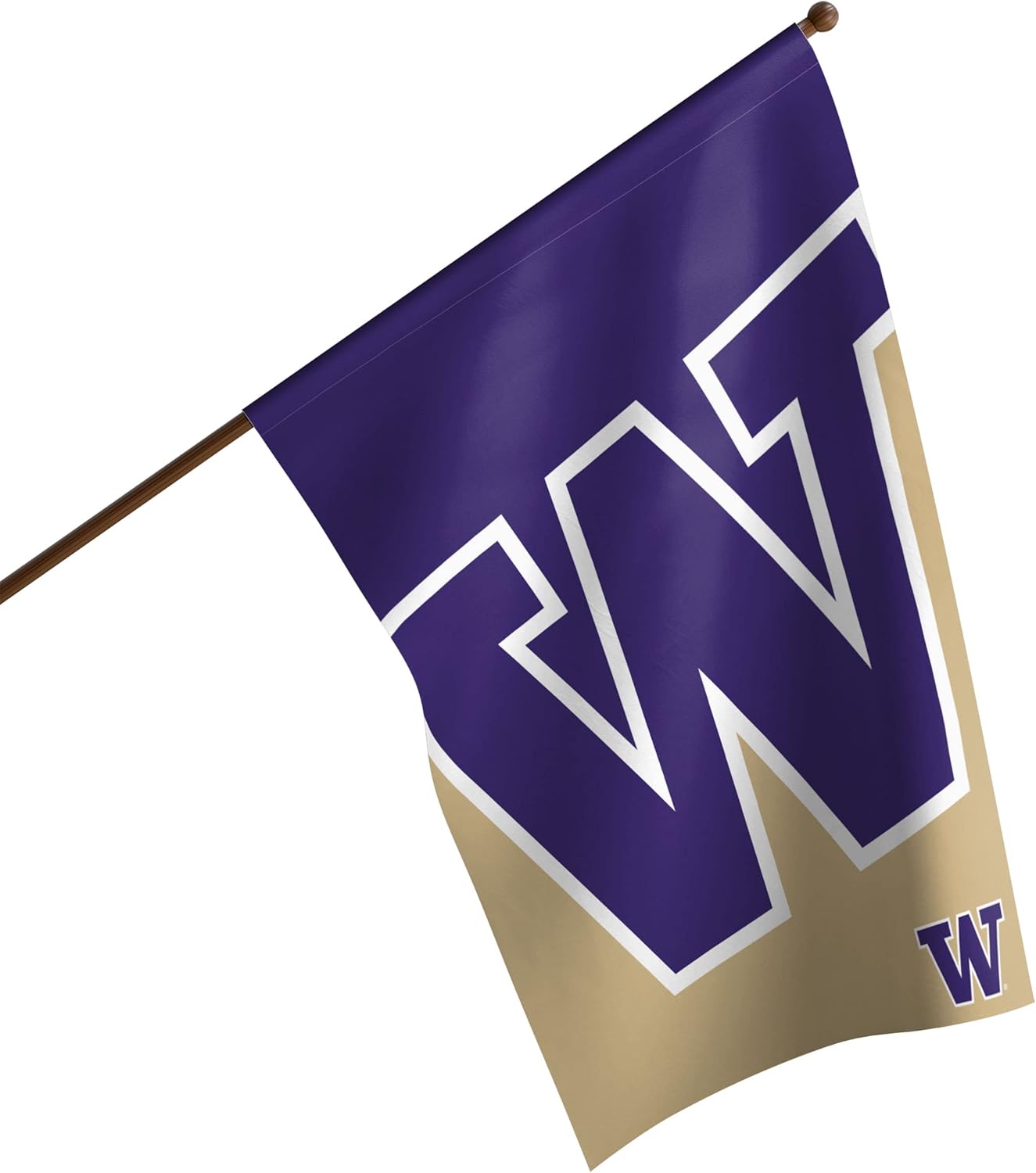 FOCO NCAA Washington Huskies Unisex Double Sided 40" x 28" Team Logo Vertical Flag, Vertical 40" x 28", One Size