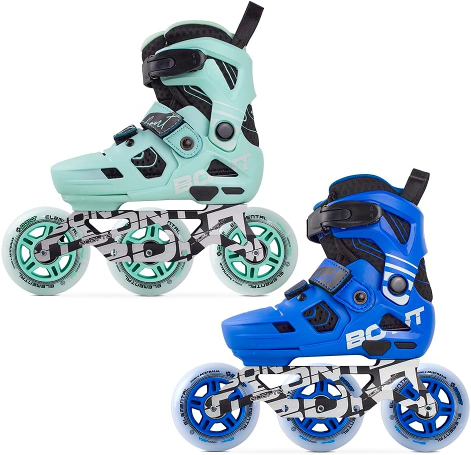 Bont Scoot Kids Inline Skate - Performance Speed Skates - Junior Youth Girls Boys (Mint, Bont 11c-12c)