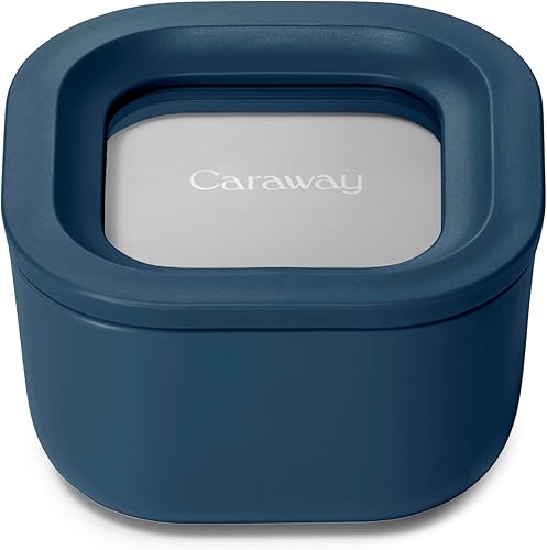 Vista 34 de Caraway Mini recipiente cuadrado para almacenamiento de alimentos, contenedor de almacenamiento de vidrio de 1.75 tazas para alimentos, vidrio