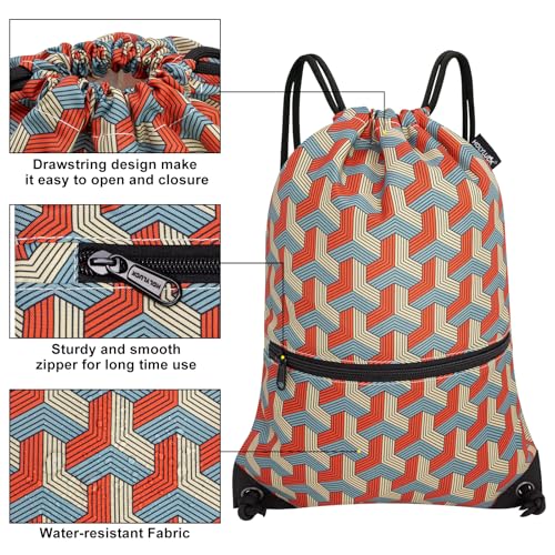 Image of HOLYLUCK Drawstring Backpack Bag Sport Gym Sackpack