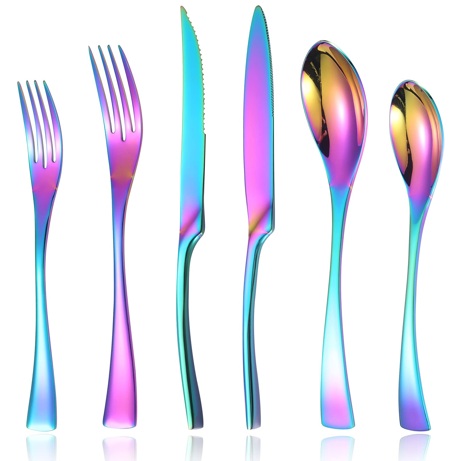 Buy Lemeya Silverware Set,18/10 Stainless Steel Cutlery Utensils Flatware Set Service for 4