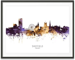 Sheffield England Skyline art print poster, unframed -11773