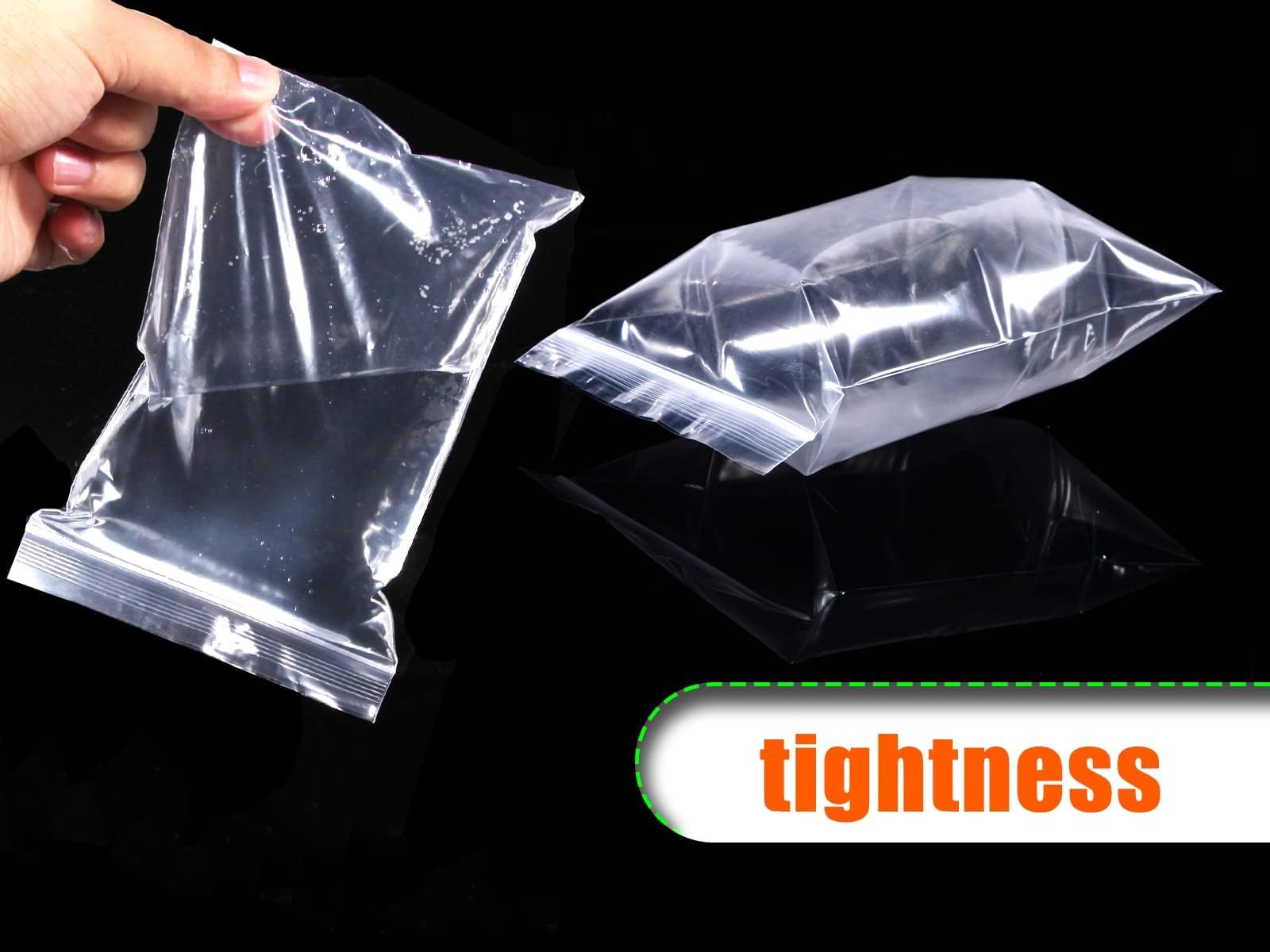 200stk Bustine in Plastica Riutilizzabile 13x19cm Sacchetti Transparenti Risigillabili 100µm Borsa con Chiusura Cerniera Buste con Zip per Biscotti Fagioli Caramelle(8 misure tra cui scegliere