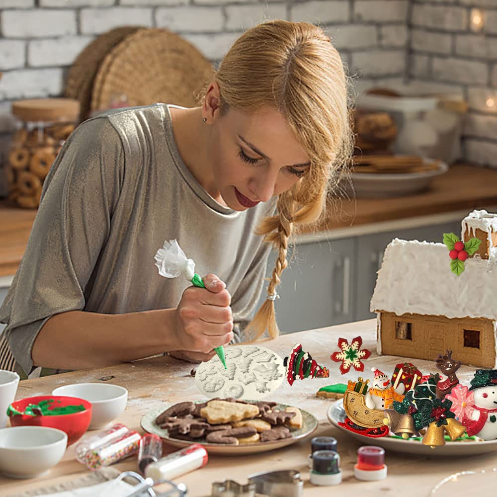 Weihnachten Silikon Backformen – 3D Weihnachtsbaum, Rentier & Mehr – Für Schokolade, Seife & Deko
