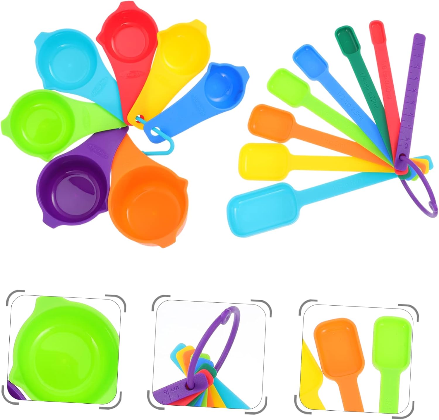 1 Set Measuring Cup Kitchen Gadget Coffee Measuring Kitchen Measuring Spoons Graduated Measuring Spoons Clear Cups Kitchen Appliance Lab Household Plastic 15 Piece Set