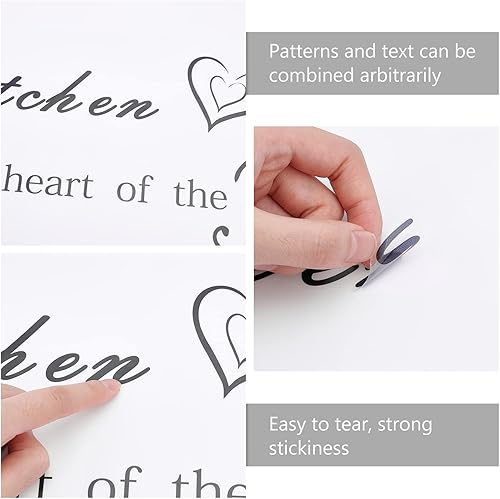 Miniatura 5 de SUPERDANT Adhesivo de pared de PVC con tema de café, This House Runs ON Love Coffee and Jesus Word Vinilo Art Wall Sticker Sticker para decoración