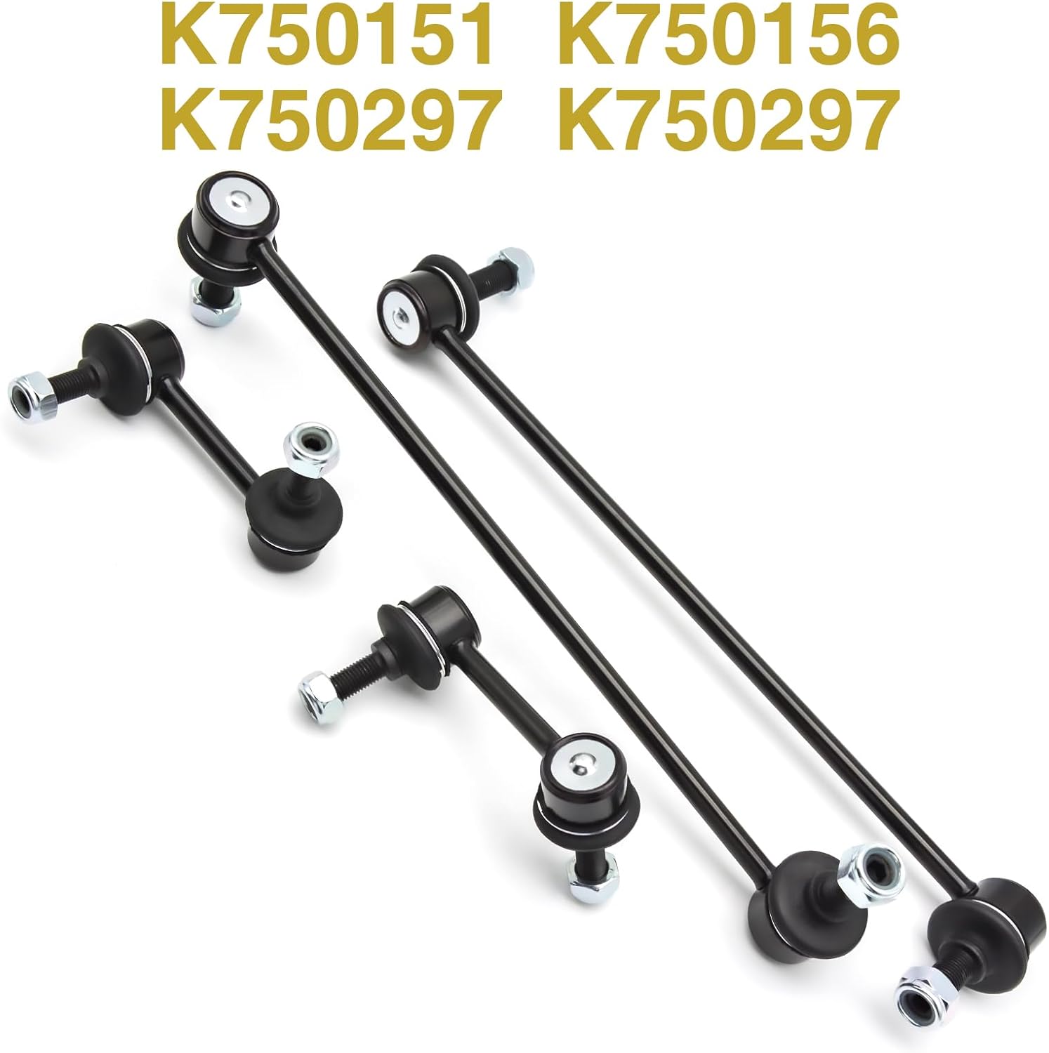 4PCS Front and Rear Sway Bar End Links Kit Compatible with Honda CR-V CRV 2007-2016 Stabilizer Bar Links K750151 K750156 K750297 52321SWAA01 51320STKA01