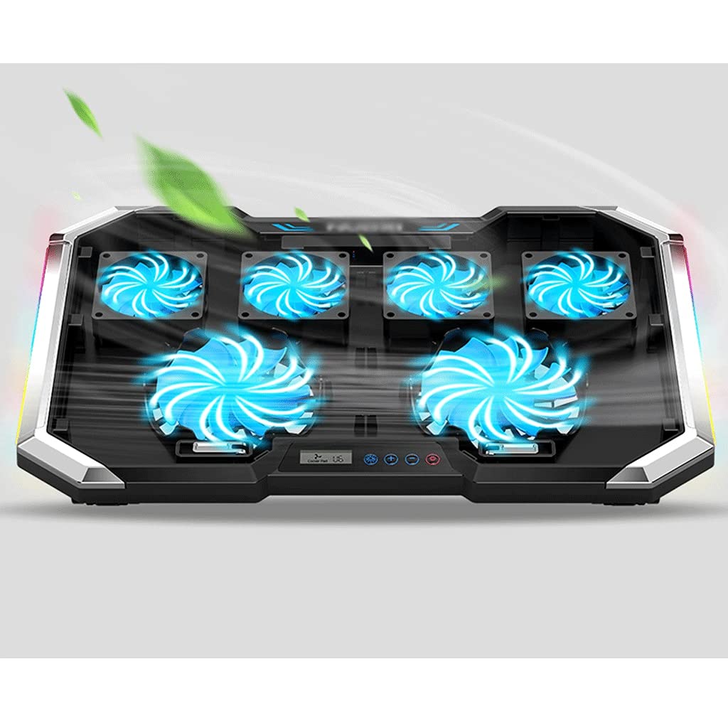 Pannello a rete in acciaio con ventola a LED, controllo della velocità regolabile da 10 a 17 pollici, pad di raffreddamento per computer portatile, Game Master