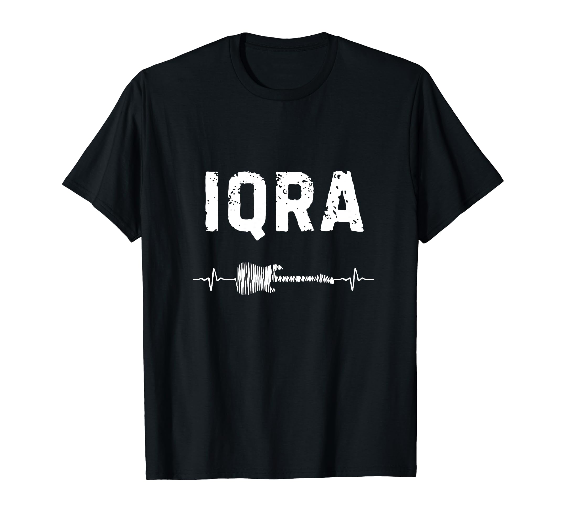Iqra Guitar Heartbeat Musician Birthday NameIqra Guitar Heartbeat Music Guitarist Retro Vintage T-Shirt