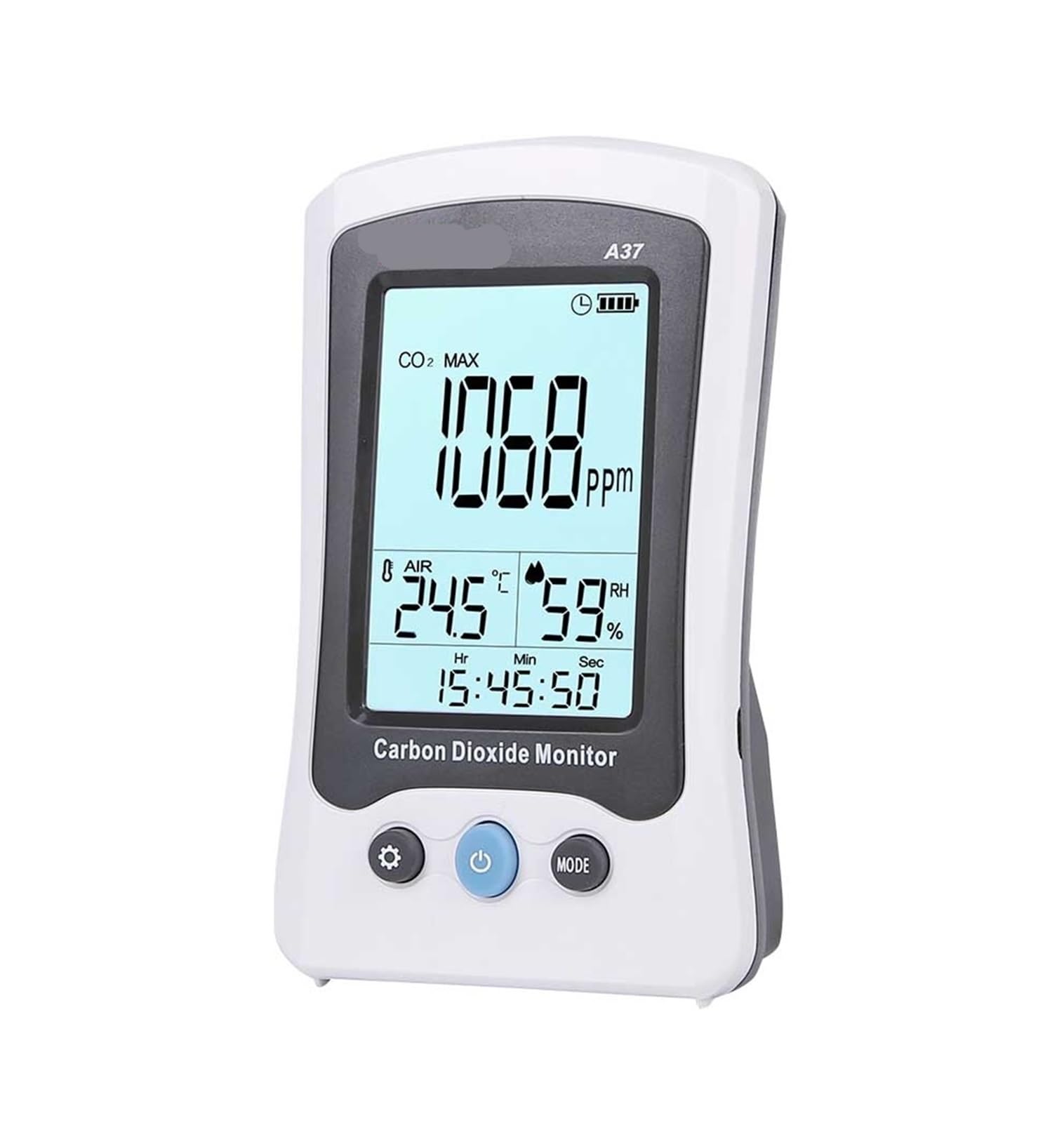 monitor co2, A37 Cyfrowy detektor dwutlenku węgla Laserowy monitor ści powietrza Monitor Tester Miernik CO2 Wykrywanie do domu, biura, samochodu