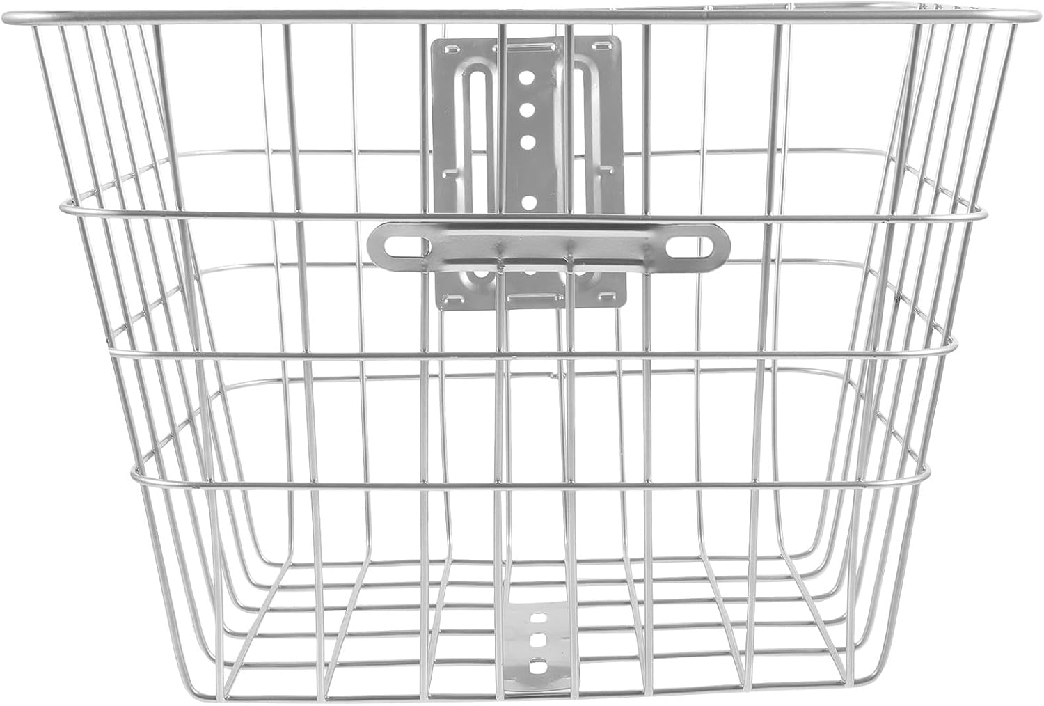 TEHAUX Bike Rear Basket Metal Storage Rack Silver Multi-Function Portable Bike Basket for Mountain Bicycles Outdoor Cargo Holder