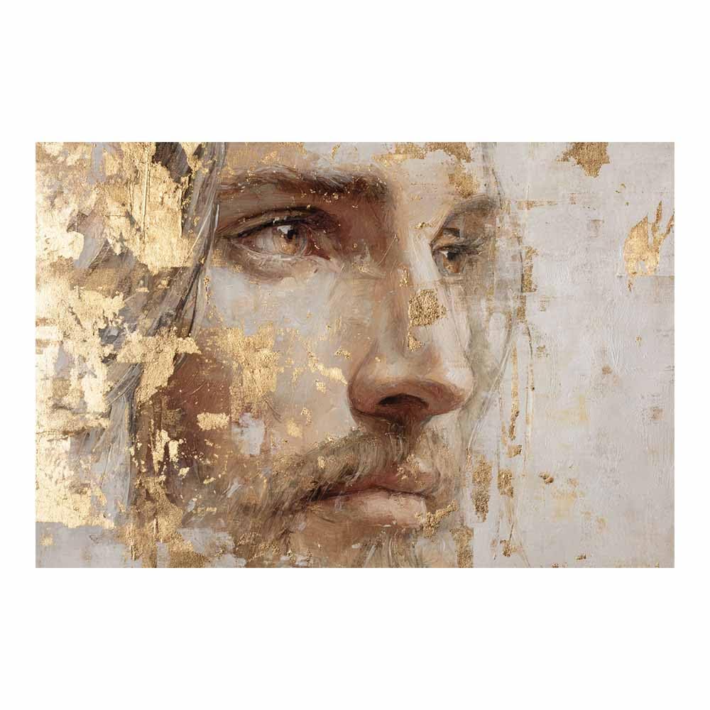 ZAMAEIU Jesus Christ Classic Painting Style Gathering for a meal Religious Figure Wall Art Print,Room Decor for living room, bedroom, church, hospital(beige)-30x50cm Unframed