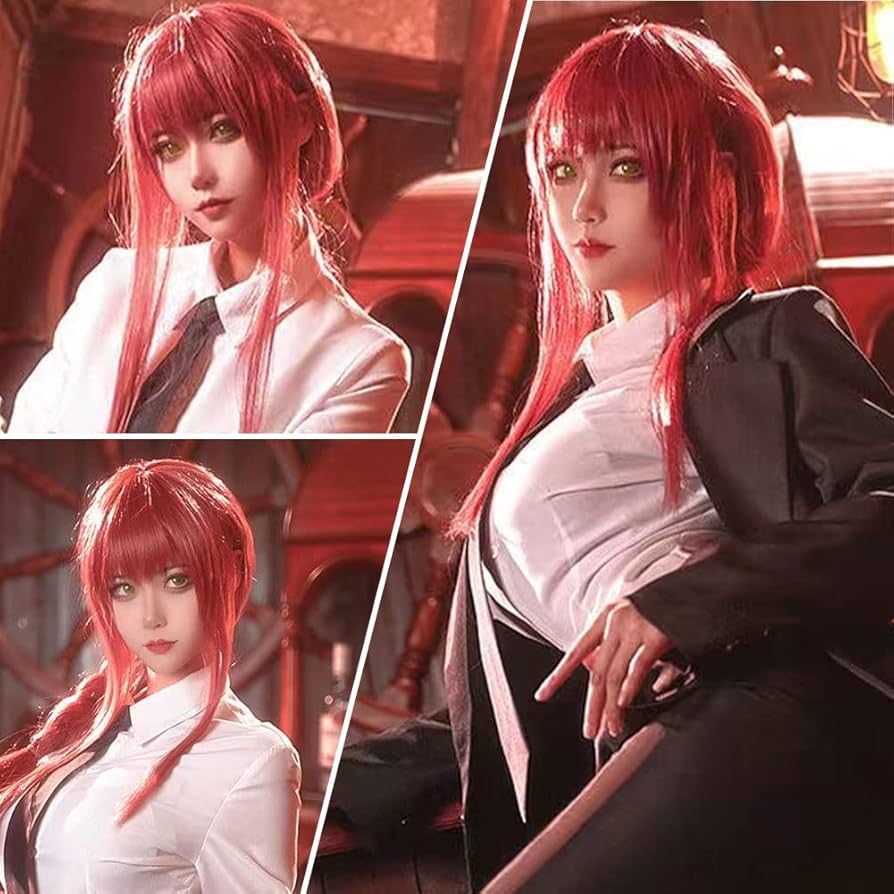 チェンソーマン マキマ コスプレ ウィッグ チェンソーマン マキマ コスプレウィッグ 通販 高品質 耐熱