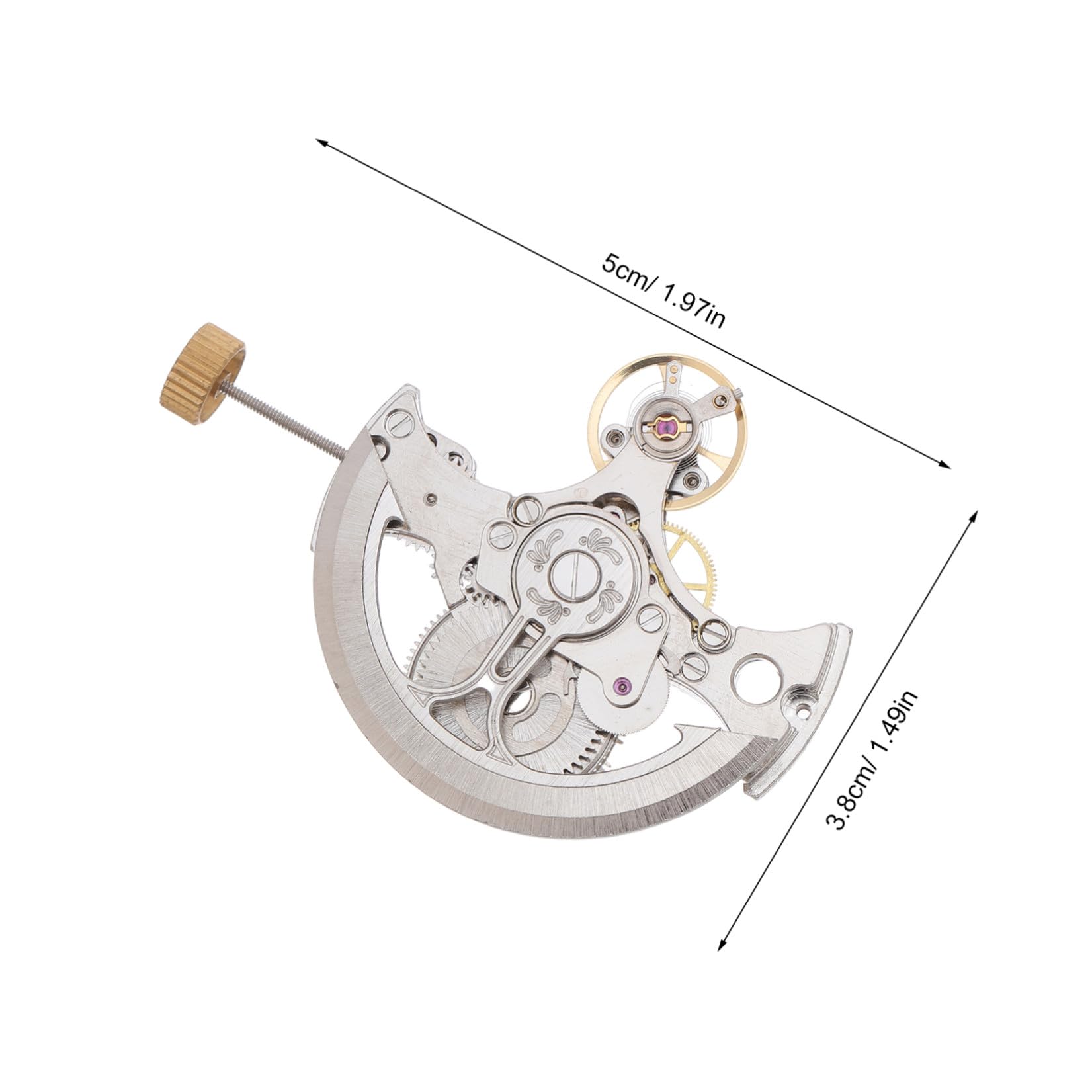 Healeved Mouvement Mécanique Précision Exceptionnelle Gravure de Fleur de Montre Automatique en Acier Argenté et Résistance à l'eau pour Projets Horlogers Professionnels