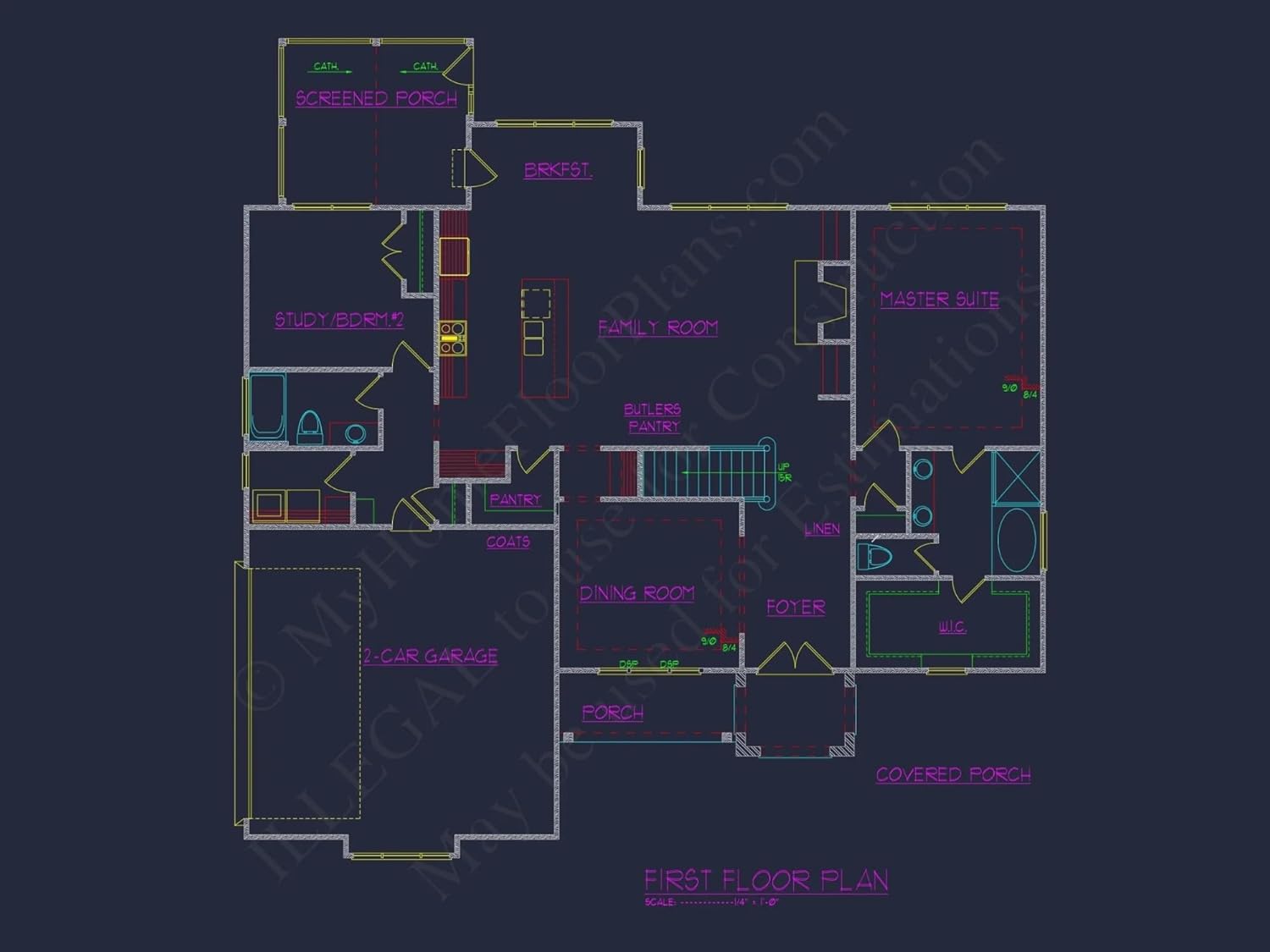 12-1078 HOUSE PLAN - Craftsman House Plan with Spacious Layout and Designer Features
