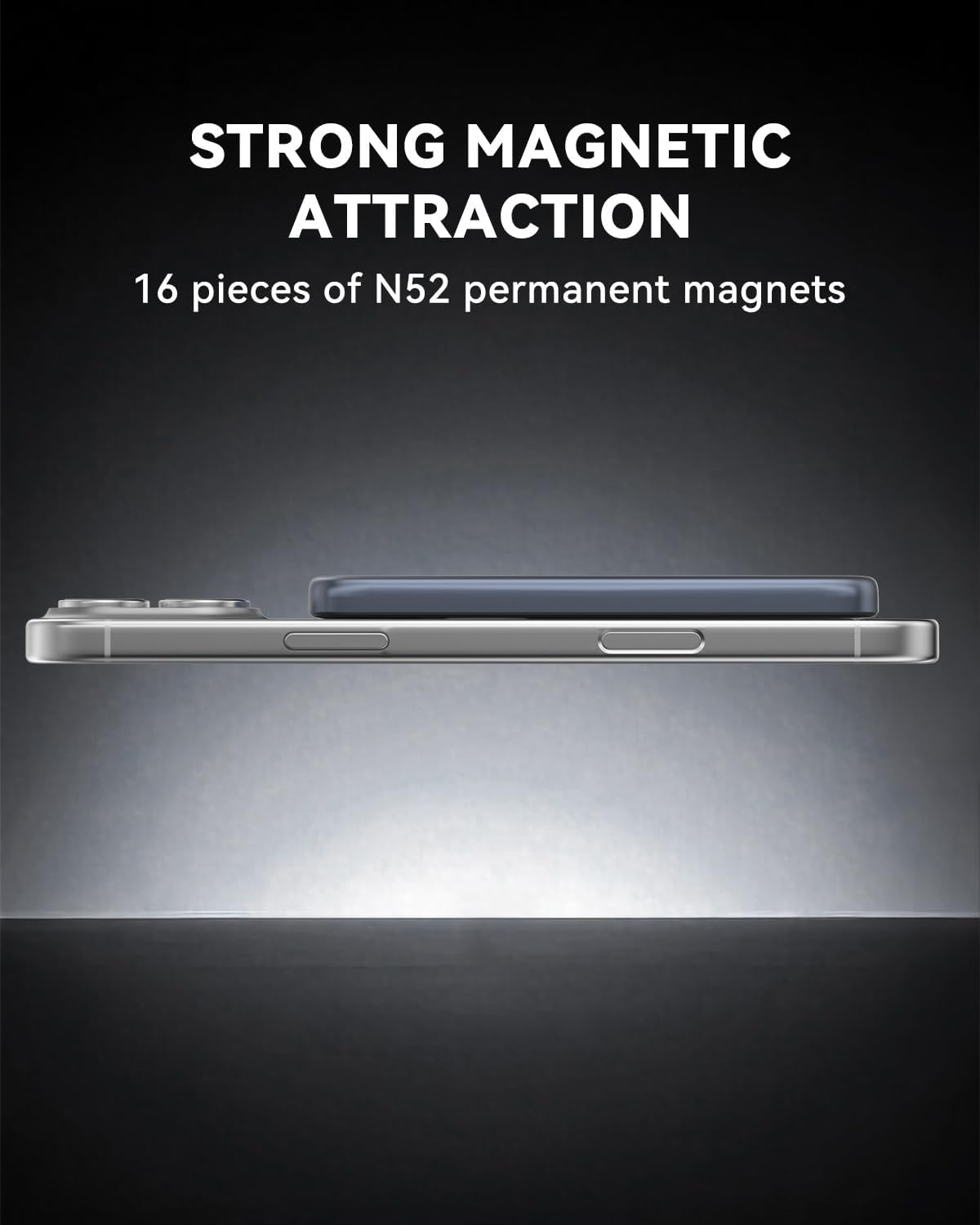 Mayfeel Cargador portátil magnético ultra delgado de 0.3 pulgadas, batería externa inalámbrica de 5.000 mAh con cable USB-C, carga rápida compatible con MagSafe para iPhone 17/16/15/14/13/12