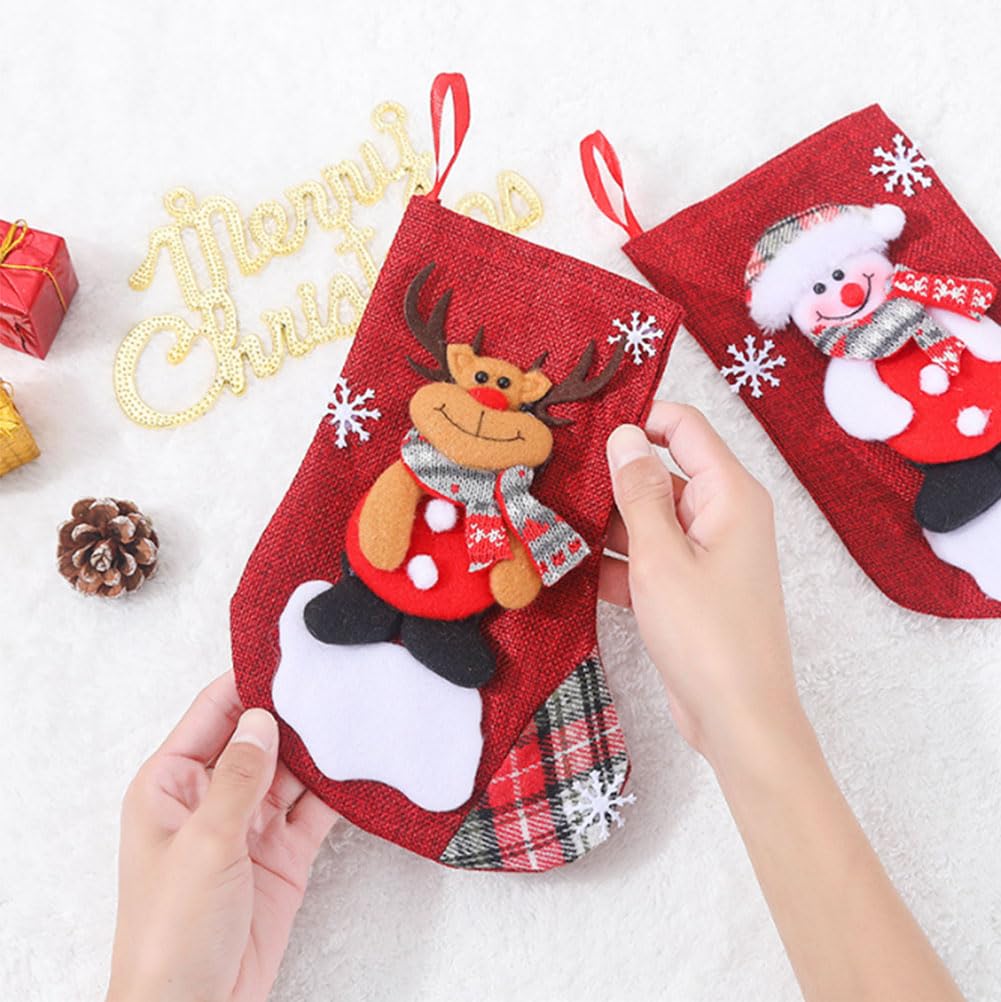 Weihnachtsstrümpfe Set 4-teilig - Nikolausstiefel Für Geschenke & Deko