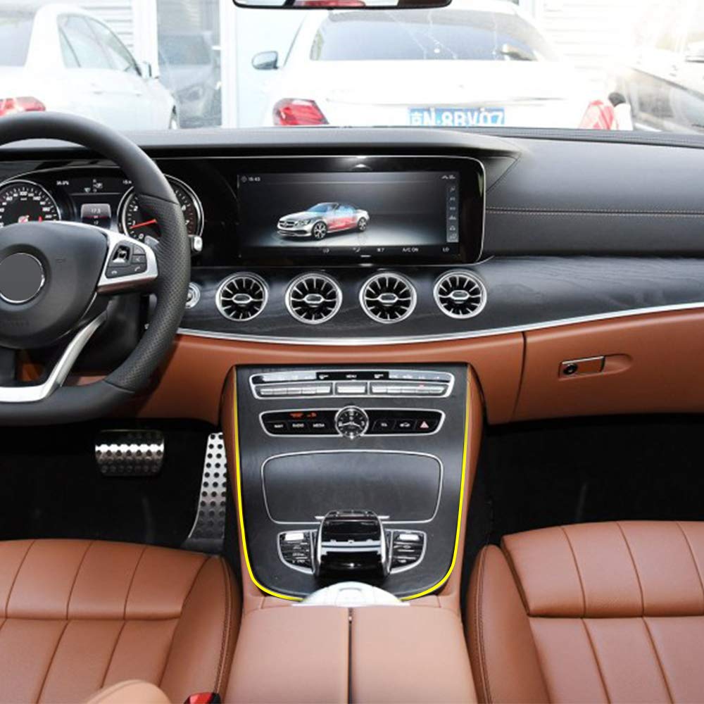 Für Mercedes Benz E-Klasse W213 2016–2018 ABS Kunststoff Piano Schwarz Konsole Getriebe Panel Rahmen Abdeckung Verkleidung