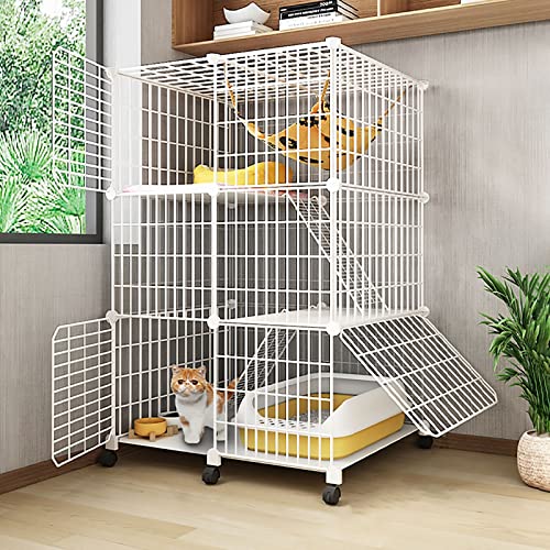 Grand parc à jeux pour chats et lapins avec enclos modulable