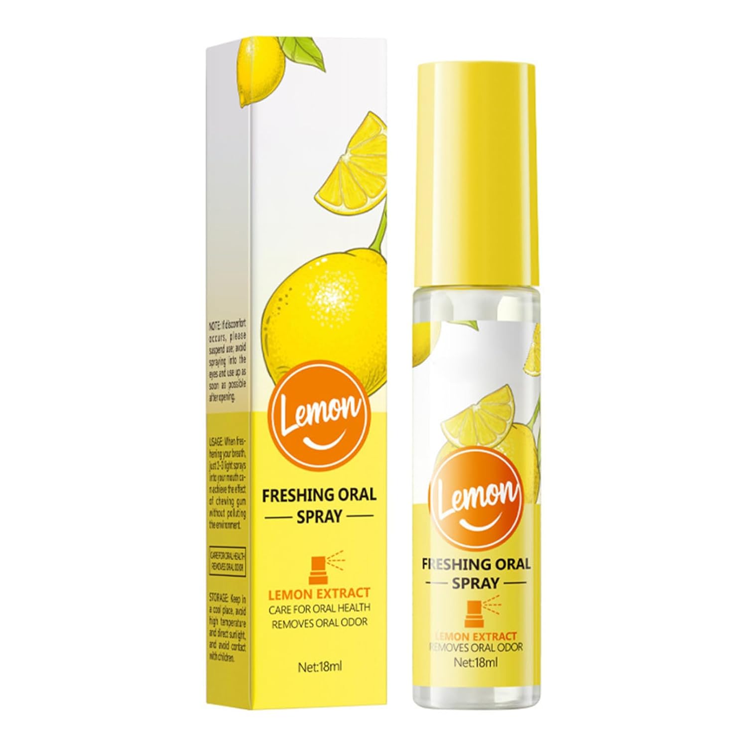 Moily Fresh Breath Oral Spray for Adults Portable Mint Fruit Extract Dental Care Teeth Hygiene Lemon One Size