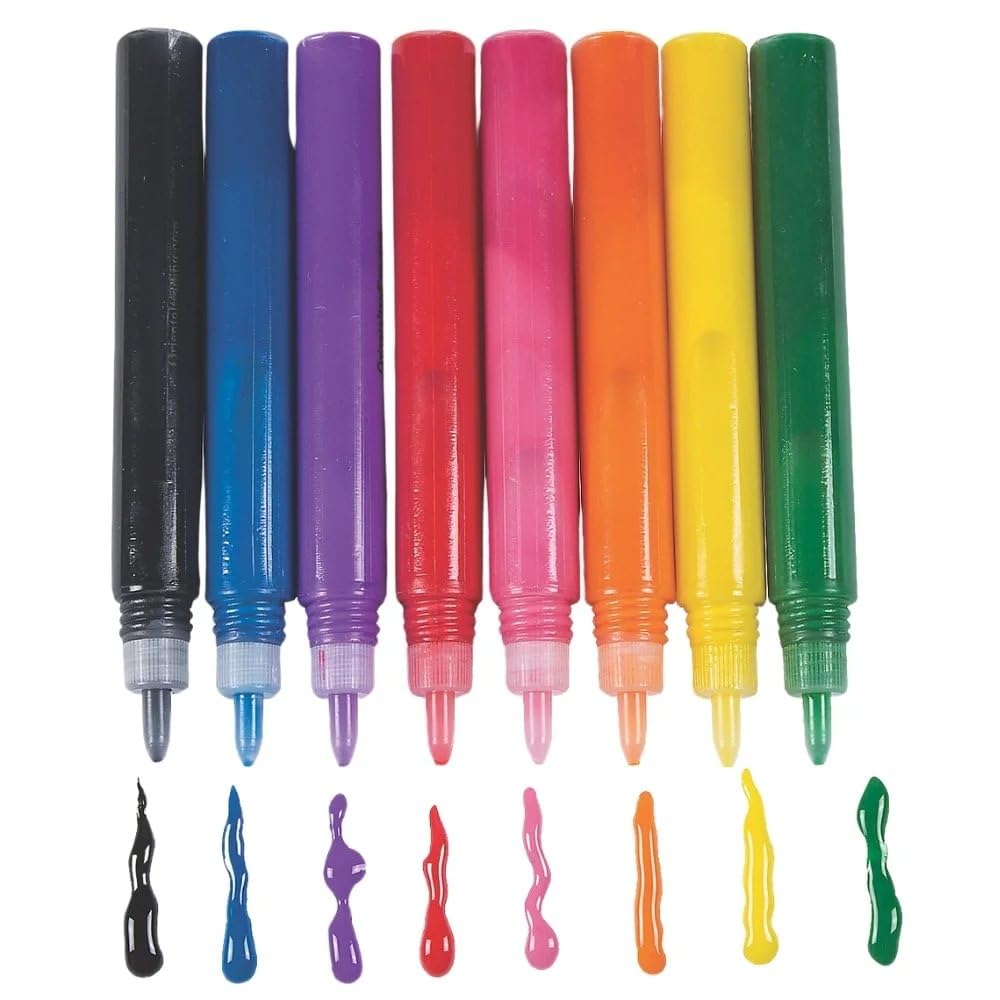 Color Suncatcher Paint Pens - Set of 8 Colors - Safe and Non Toxic - Crafts Sets for Kids