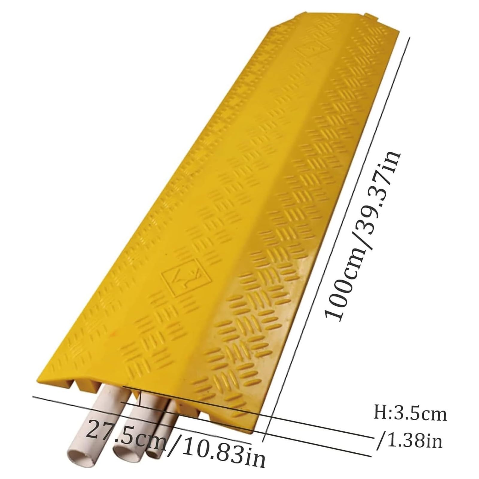 Protector de suelo para cubierta de cable, rampa de plástico para ocultar cables, protector de cable duradero y flexible para un espacio seguro y organizado