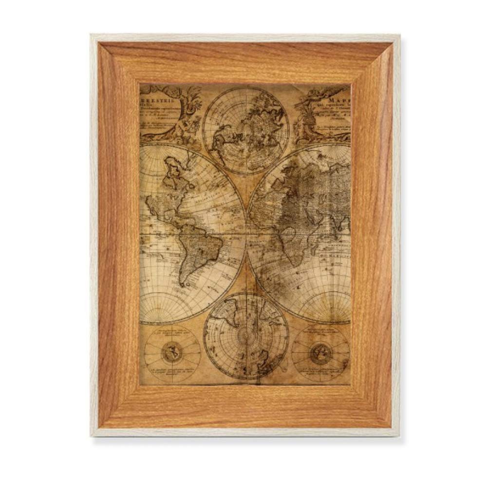 Plusieurs Ensembles Carte du Monde en Bois pour Rénover un Mur Terne