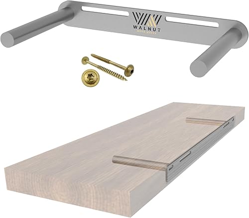 Miniatura 10 de Slimline - Soporte flotante de 24 pulgadas, capacidad de peso de 150 libras, soporta estantes flotantes montados en la pared de 1.5 pulgadas de