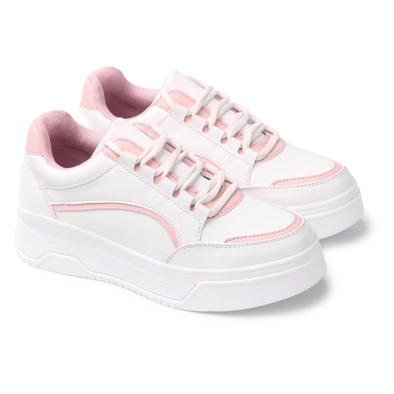 Bella Toes Women Smart Casual White Shoes,510-pink-36 (B0BD6252TD) Amazon Price History, Amazon Price Tracker