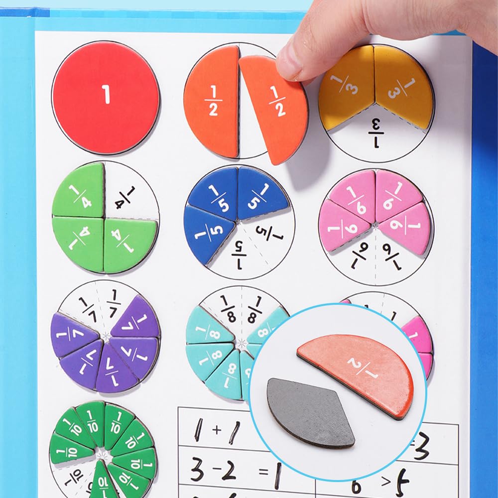 Puzzle De Fraction Magnétique Montessori Math Tiles Martinique
