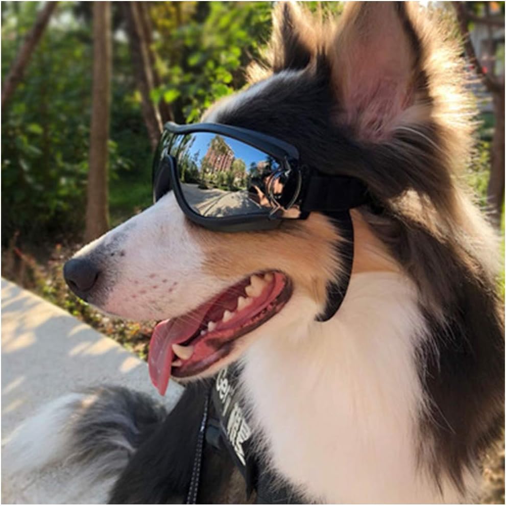 NACOCO Pet Anti-UV Glasses Dog Sunglasses Waterproof Dog Glasses Golden Retriever Samoyed Sunglasses Goggles Big Dog Sunglasses (ski)