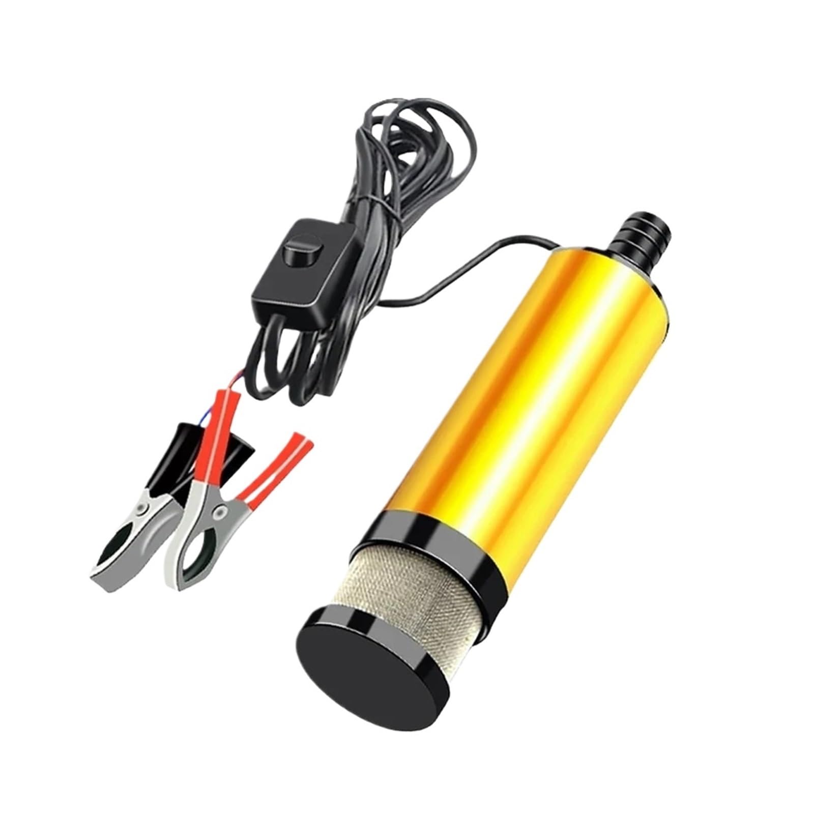 Regulowana mała pompa zanurzeniowa DC12V obudowa ze stopu aluminium, elektryczna pompa do transferu paliwa olejowego, 12 l/min (12 V, 38 mm)