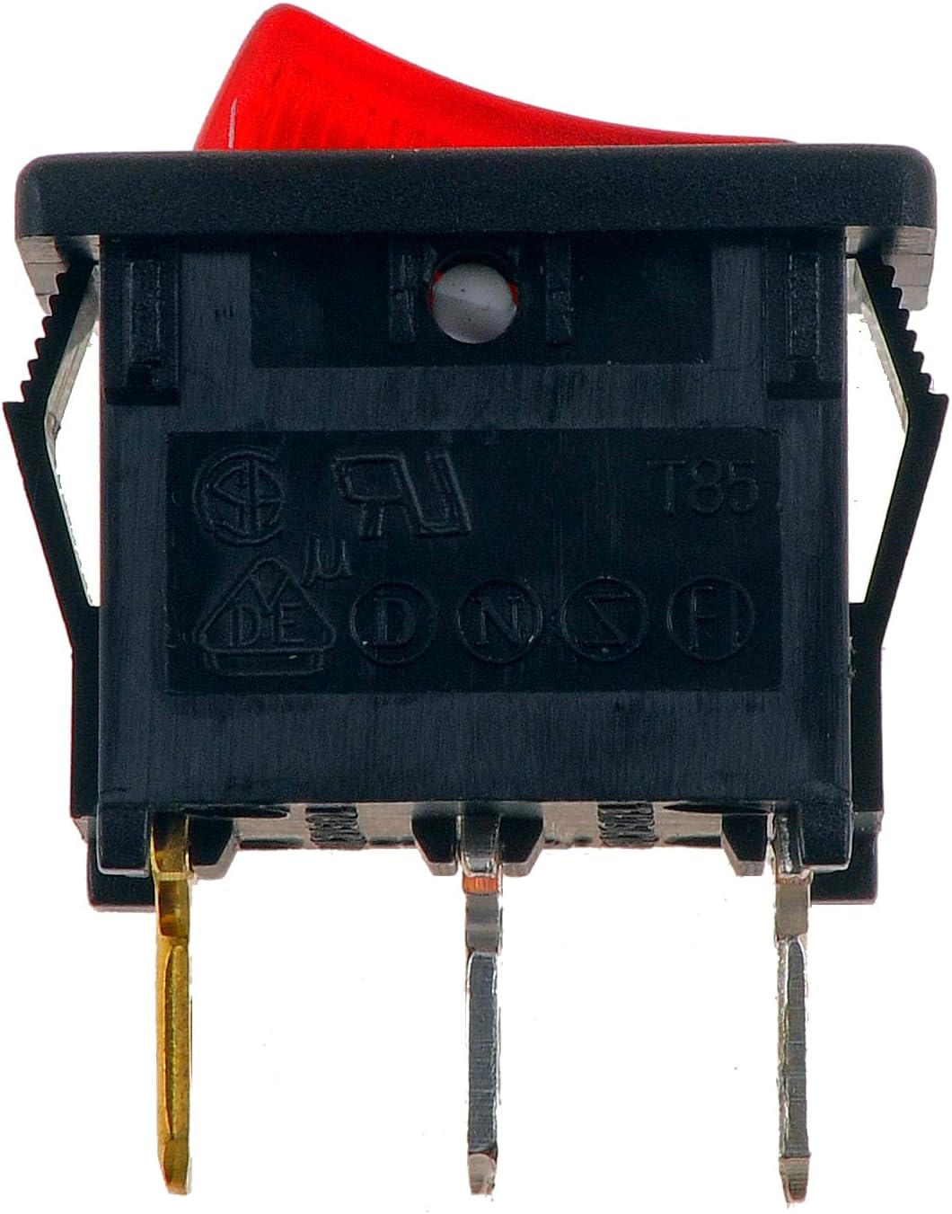 Dorman 85915 Electrical Switches - Rocker Switch - Rectangular Style - Mini - Red Glow Universal Fit