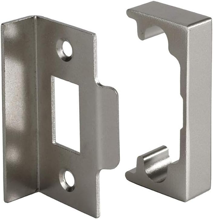 Brushed Chrome Rebate Kit for Latch on Double Doors
