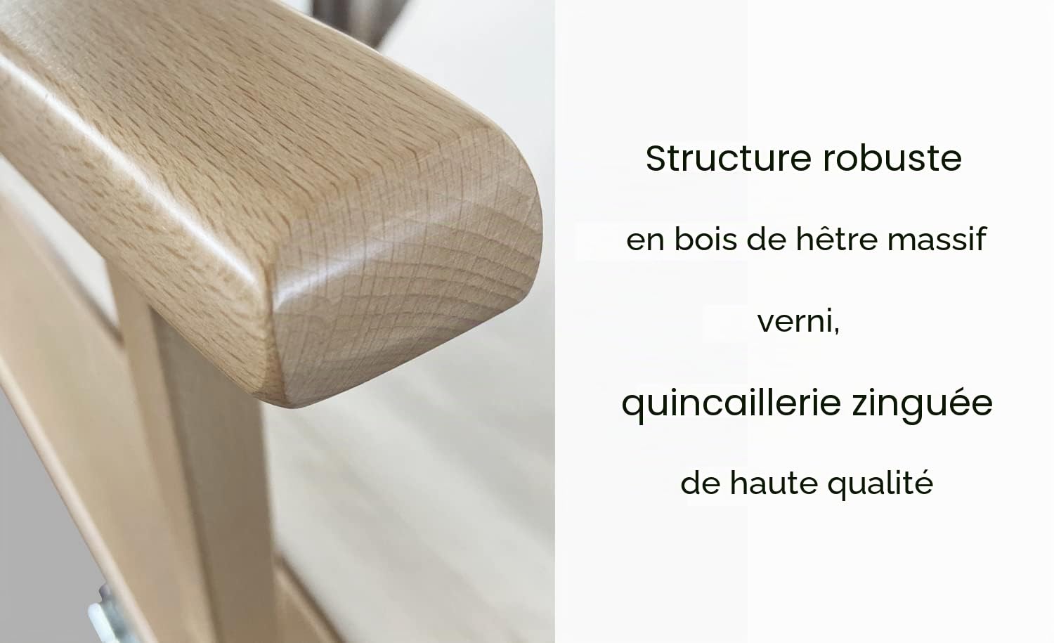 ArredaSi Regista P Chaise metteur en scène en bois teinté naturel et tissu noir