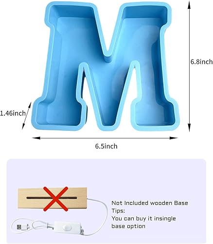Miniatura 6 de HAPPY RESIN Moldes de letras grandes para resina moldes de silicona para resina epoxi moldes de resina de silicona de 6 pulgadas para decoración del
