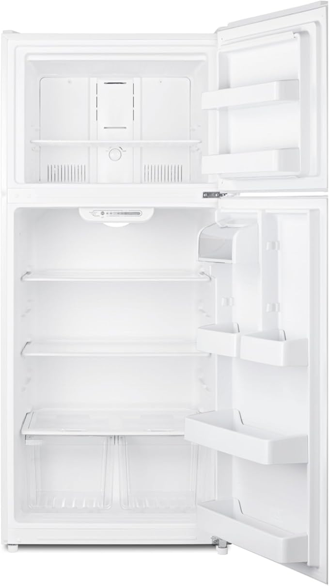 Summit 30” Top Mount Refrigerator-Freezer, White - CTR18W on Fridge.com