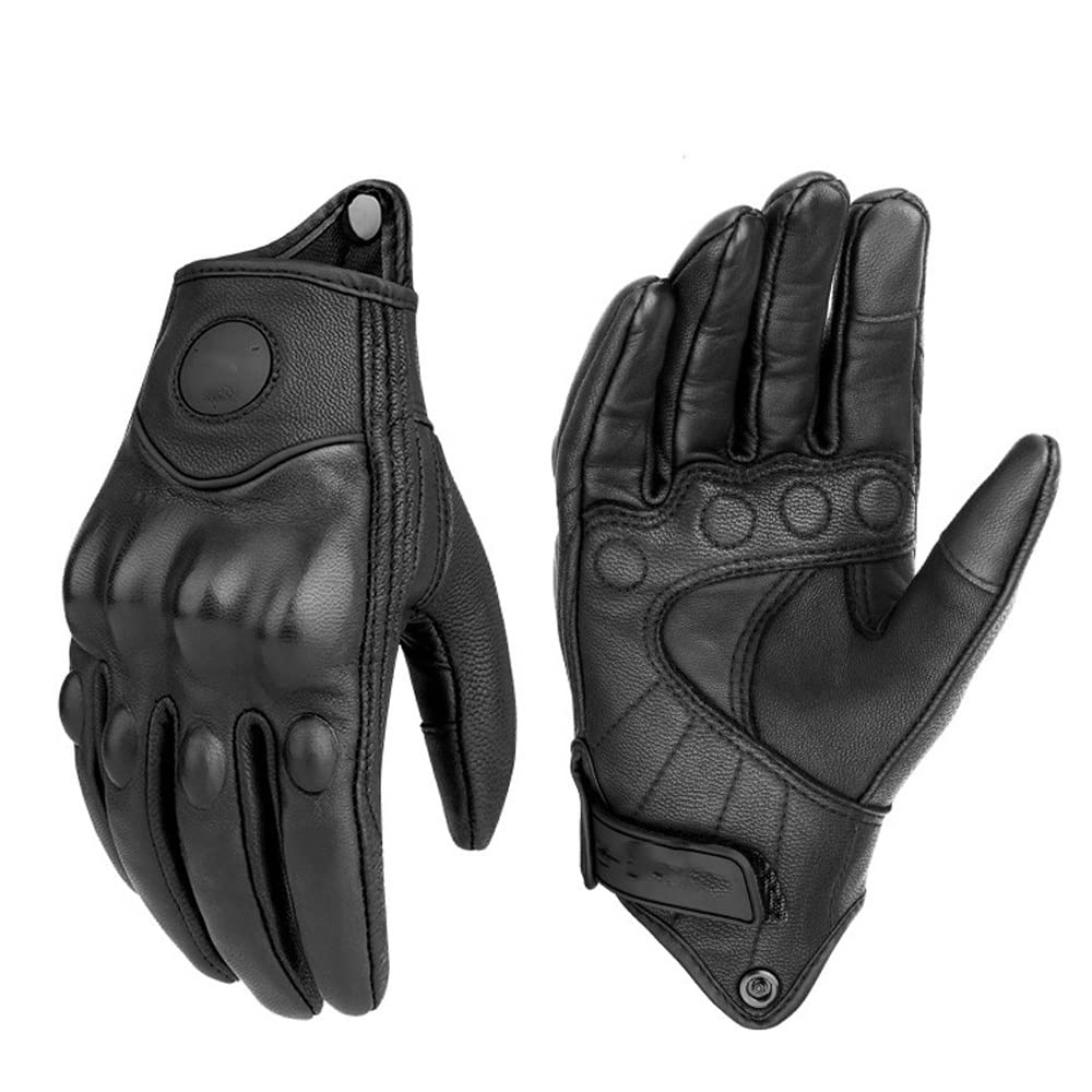 Winter Gloves Cycling Touch Handling Fist Joint Protection Leather Gloves