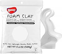 Vista 16 de BOHS Arcilla de Espuma Negra, 3 piezas 3.3 Libras - Esponjosa, Suave, Seca al Aire - para Proyecto Escolar, Máscara de Cosplay, Suministros