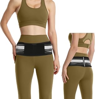 Sacroiliac SI Belt for Sciatica Pain Relief, Ceinture Femme Lower Back Brace for Women & Men, Provides Pelvic and Hip Support with Triple Compression Straps and Breathable Material