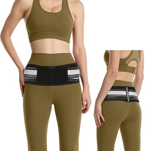 Cinturón de cadera sacroilíaco para mujeres y hombres que alivian la ciática, la parte inferior de la espalda y el alivio del dolor lumbar, soporte
