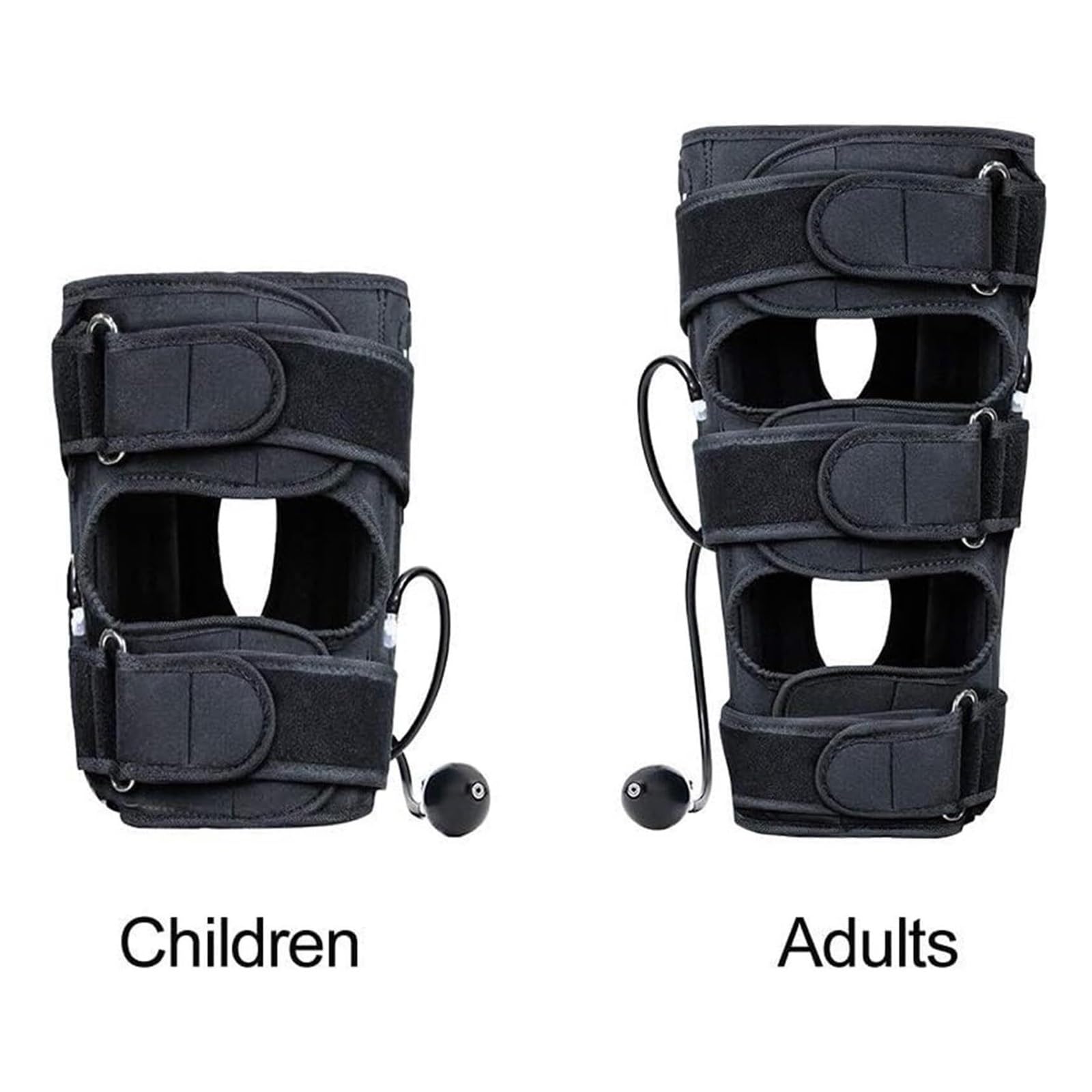 Corrector Piernas O y X｜Faja Alineadora 3 en 1 Ajustable para Adultos y Niños con Soporte Aluminio y Almohadillas Inflables