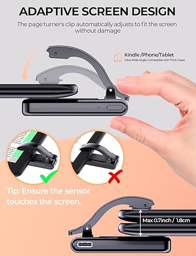 Miniatura 4 de Tryone Soporte para tableta de cuello de cisne con girador de páginas para lectura Kindle en la cama soporte ajustable para mesita de noche de