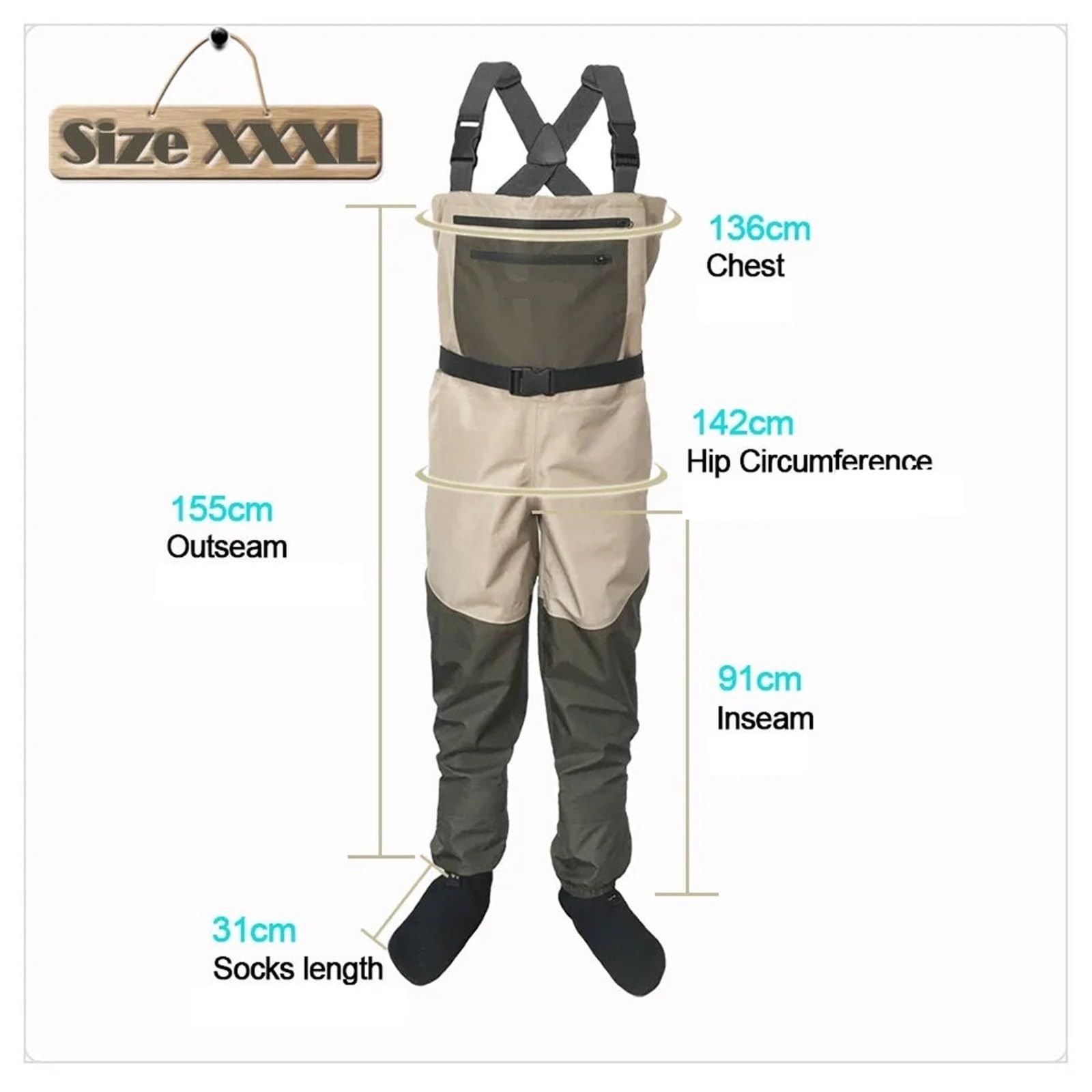 Vadeadores De Pesca Botas de Pesca con Mosca, Ropa, Monos de Pecho portátiles, Ropa Impermeable, Pantalones for vadear, Medias for Zapatos de Pescado